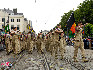在比利时国庆阅兵式上，国际安全援助部队阿富汗任务参与者编队。（图片由比利时驻华使馆提供）