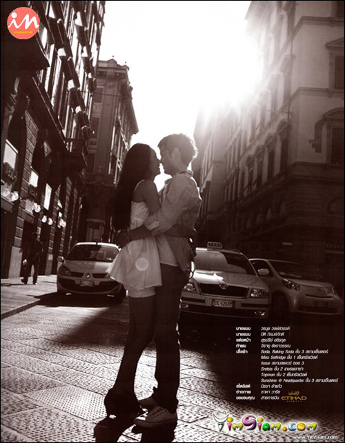 泰国第一<em>美女Noon</em>和男友拍写真 街头深情相拥