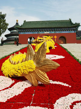 高清：天坛公园龙腾盛世贺中华
