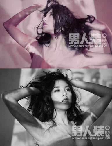 张雨绮狂野男人装写真