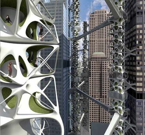26种垂直农场设计方案:空中农场可自给自足