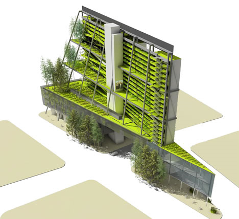 26种垂直农场设计方案:空中农场可自给自足