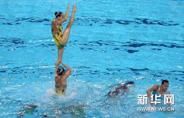 中国队赢得广州亚运会花样游泳组合金牌