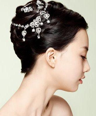 韩国流行的新娘发型 新娘盘发