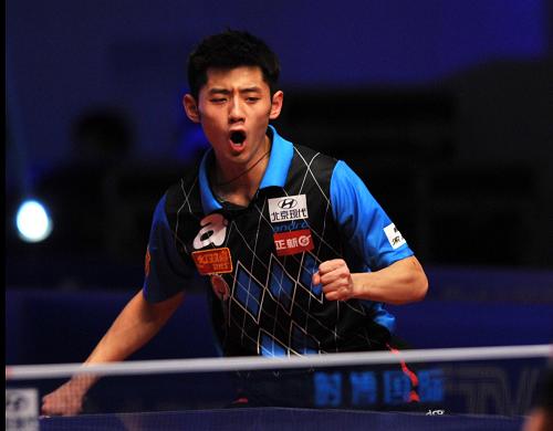亚欧<em>乒乓球</em>全<em>明星</em>赛 亚洲队3比2暂时领先[组图