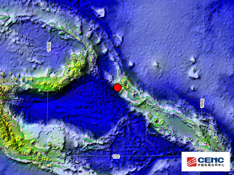 索羅門群島發生芮氏6.0級地震 