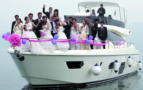 高清游艇婚礼