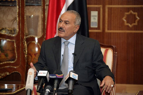 也门总统萨利赫回国 有人欢迎有人反对
