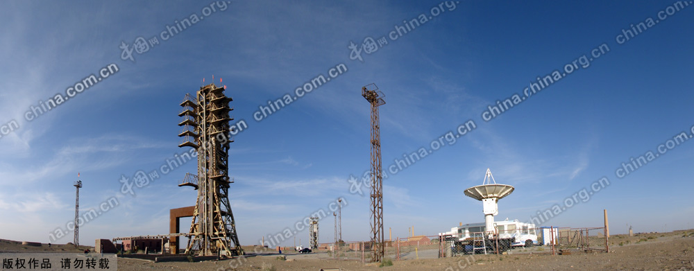 东方红卫星发射场全景,图为东方红卫星发射塔