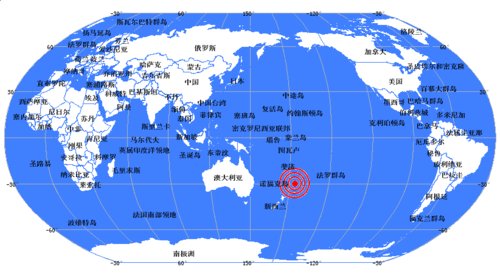 新西兰克马德克群岛地区发生76级地震