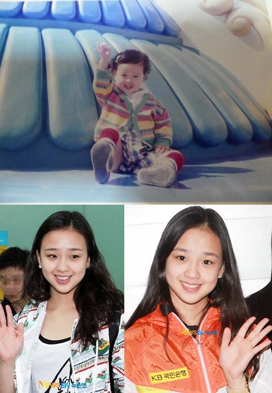 最近网络上曝光了孙妍在儿时的一组照片