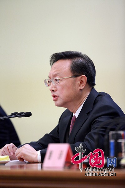 杨洁篪外交部部长回答记者提问 中国网 杨佳