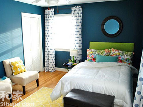 小清新的多彩墙面 7种卧室油漆配色(图)