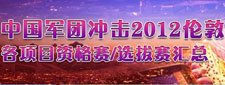 中國軍團衝擊2012倫敦個項目資格賽 選拔賽匯總