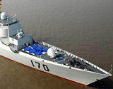中国两艘最新型隐身战舰南海实战攻防演练