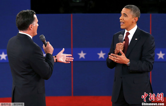 美总统候选人第二场辩论现场（资料图）