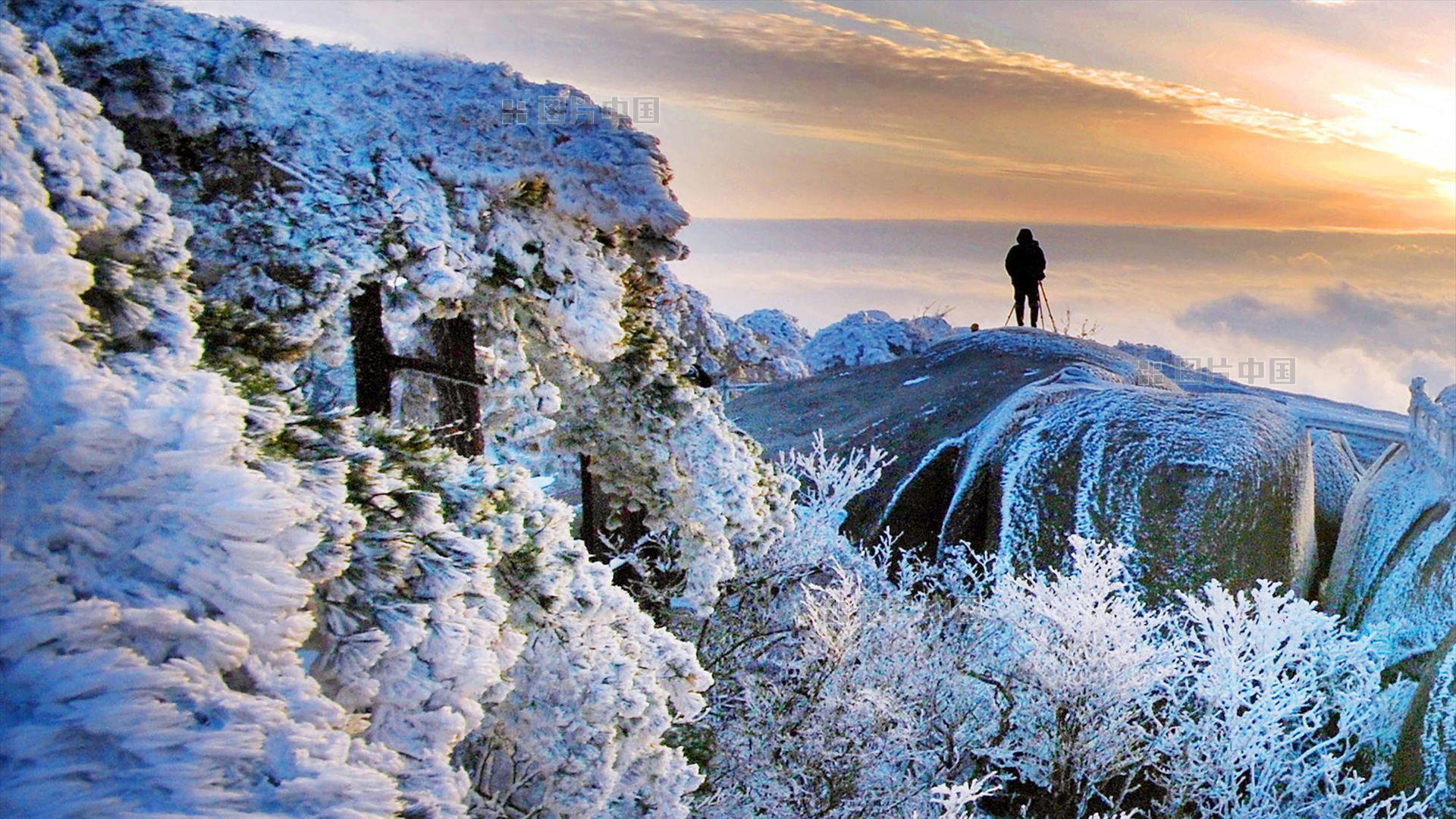 2009年冬,雪后天柱山渡仙桥晶莹剔透。中国网图片库：黄俊英 摄影