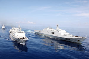 中国海军护航四周年高清美图