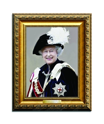  胡锦涛主席赠给英国女王伊丽莎白二世登基60周年的真丝绣像