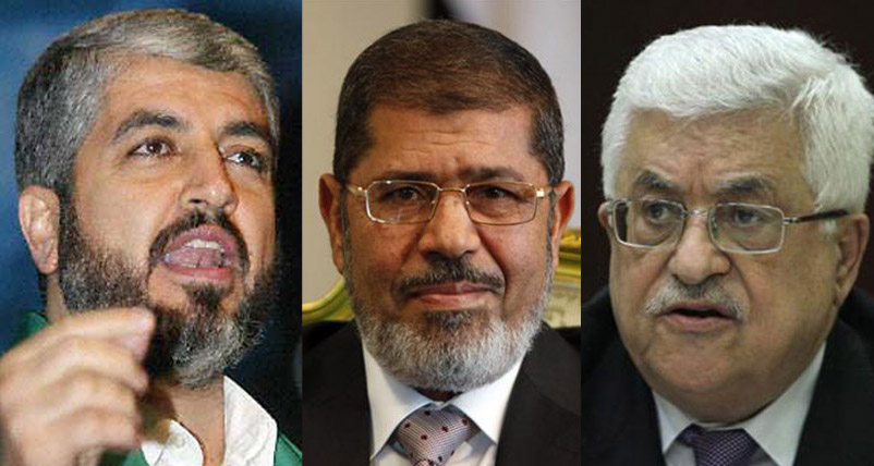 埃及穆尔西穆尔西会见巴勒斯坦两派领导人迈沙阿勒和阿巴斯争取促使