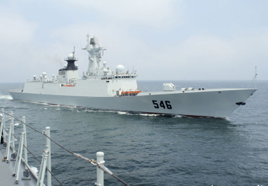 资料图:北海舰队盐城号新型导弹护卫舰.