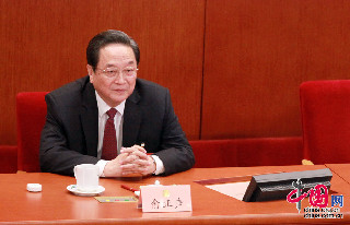 俞正声在全国政协十二届一次会议第四次全体会议现场。中国网记者 杨佳摄影