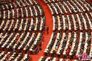 第十二届全国人民代表大会第一次会议在北京人民大会堂开幕。中国网记者 董德摄影