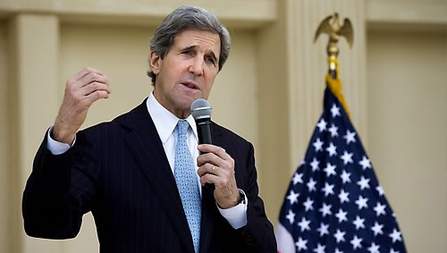 美国克里4月访问韩日中三国