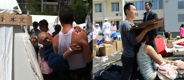 网友实拍：雅安地震30个感人催泪画面和故事