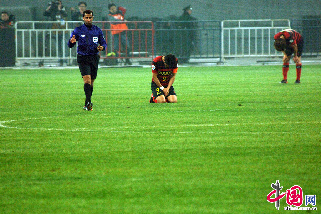 图为落败后的浦项制铁。中国网记者 寇莱昂 摄