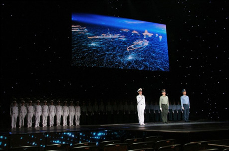 海大國防生參演中央電視臺'五月的鮮花'晚會