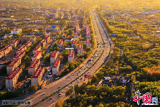 黑龙江省大庆俯拍城市风光。中国网图片库 乔晓春/摄