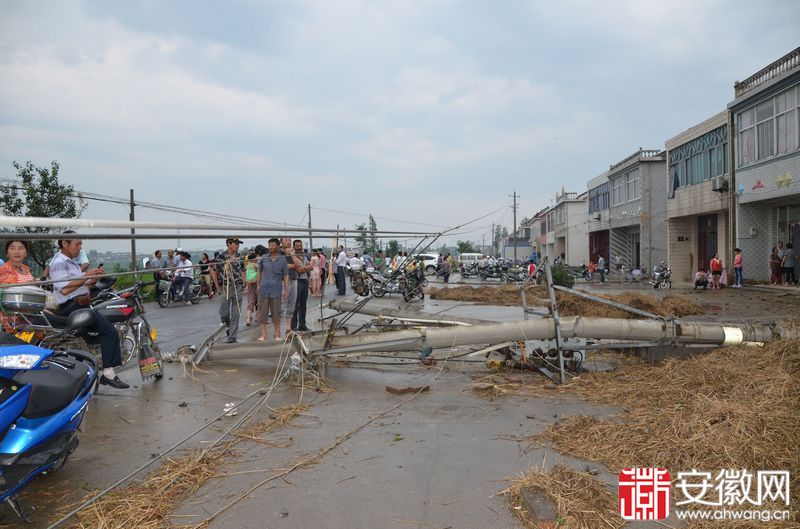 天长市秦栏镇发生风雹灾害.