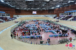 图为辽宁省体育局柏叶基地自行车馆，是第十二届全运会场地自行车比赛场馆。中国网 董宁 摄影