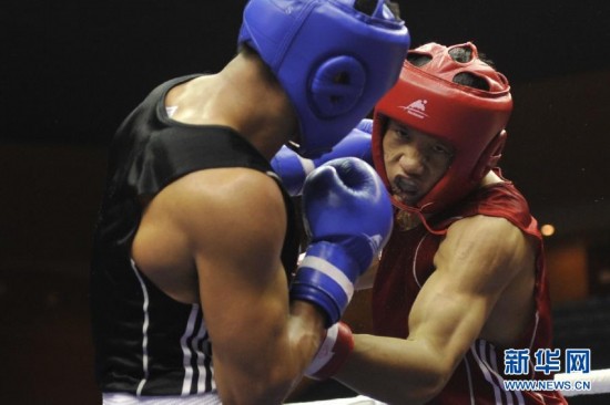 （全运会）（1）拳击——男子81公斤级决赛：内蒙古队孟繁龙夺冠