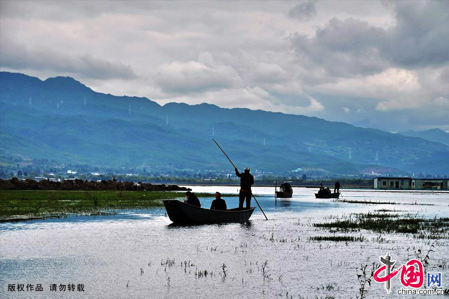 云南丽江，高原湿地自然保护区拉市海风光。中国网图片库 肖远泮/摄