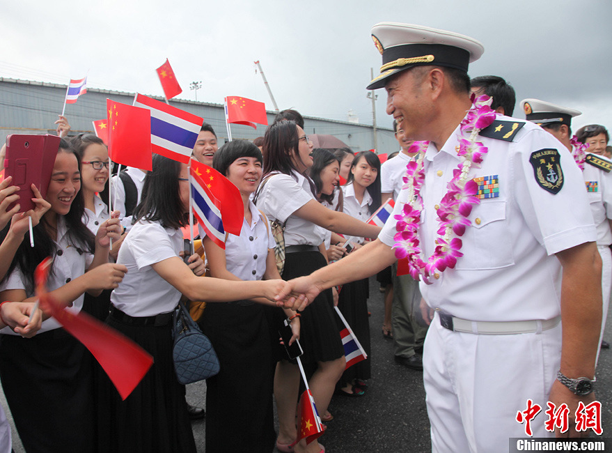 中国海军第十四批护航编队访问泰国