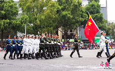 中国人民解放军三军仪仗队威武亮相墨西哥 中国网记者 刘湃/摄