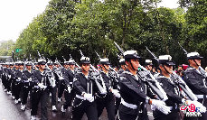 墨西哥海军女兵方阵 中国网记者 刘湃/摄