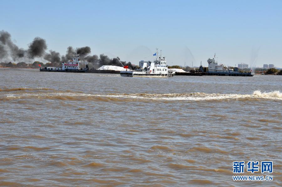 中俄首次举行界河防汛应急联合演习