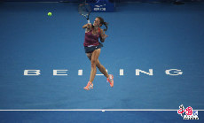 2013中国网球公开赛女单首轮，U-拉德万斯卡2-0哈勒普。中国网记者 陈维松/摄