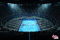 2013年9月28日，北京，2013中国网球公开赛女单首轮，钻石球场内景。中国网记者 陈维松/摄