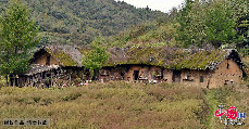 三峡库区奉节县长安土家族乡五坝村保存较为完整的草屋。 中国网图片库 周会/摄