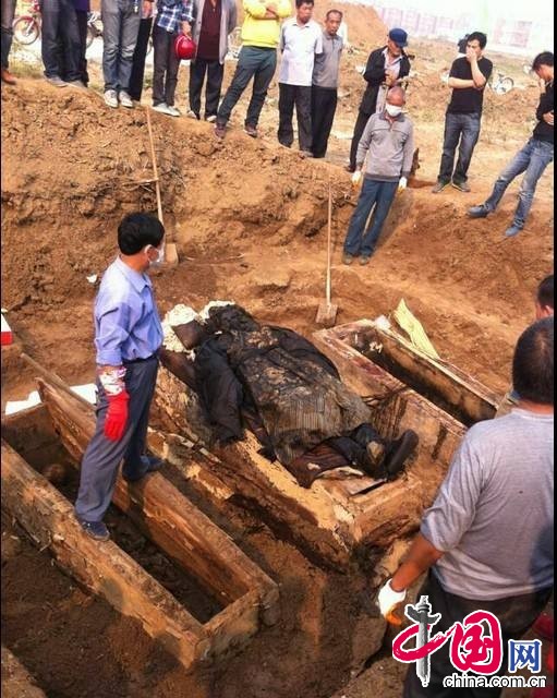 河南項城古墓發掘現場。 圖片來源：中國網圖片庫