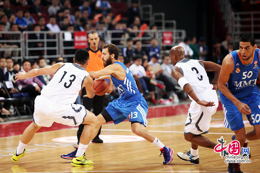 欧洲篮球首次中国之旅：北京金隅以86-92不敌皇家马德里队