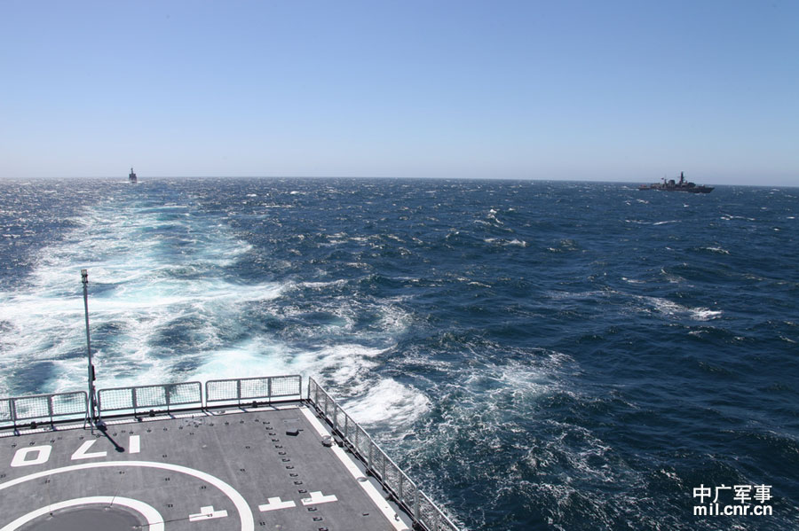中國海軍艦隊首次穿越麥哲倫海峽 遇大風浪[組圖]