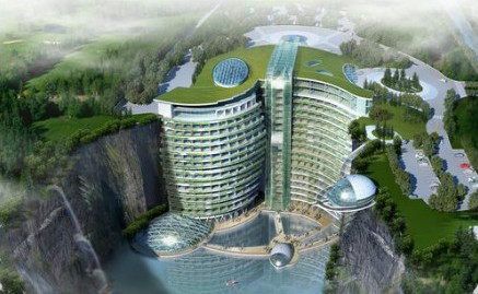 上海松江深坑酒店主体区域开建