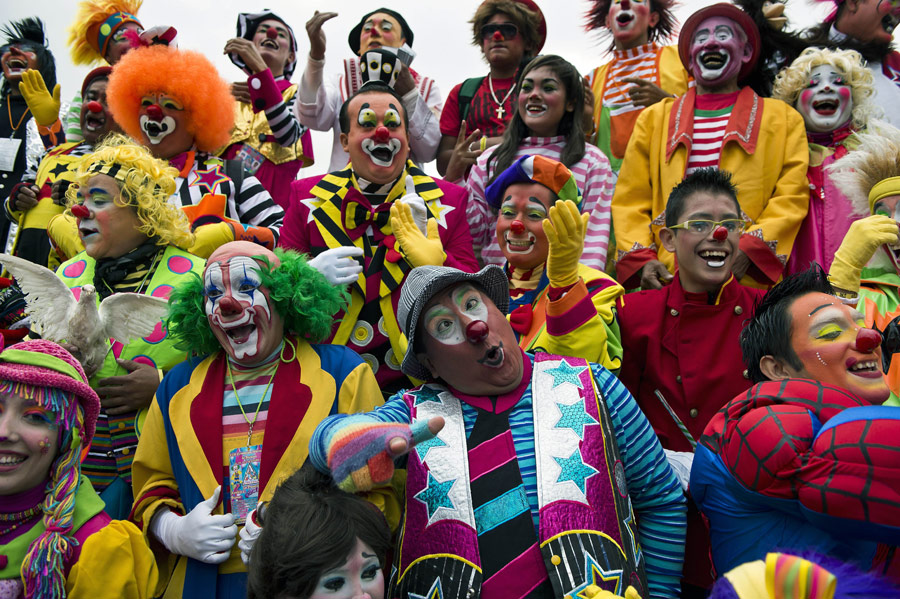 墨西哥：拉丁美洲小丑聚会墨西哥城[组图]