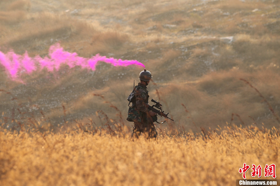 我军公开“攻坚豹子军”精锐部队实兵演习照[组图]