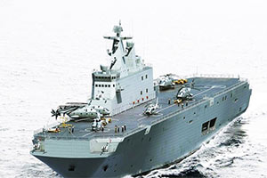 少將稱中國兩棲攻擊艦噸位超日準航母